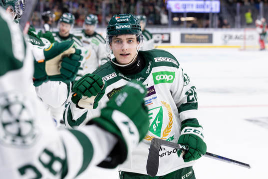 Färjestads Joel Nyström jublar