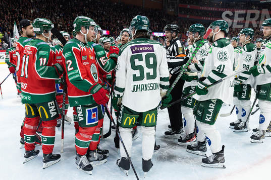 Bråk mellan Frölundas och Färjestads spelare
