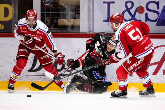 Timrås Emil Pettersson och Örebros Jani Lajunen