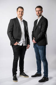 Andreas Holmberg, tränare Degerfors, och Tobias Solberg,