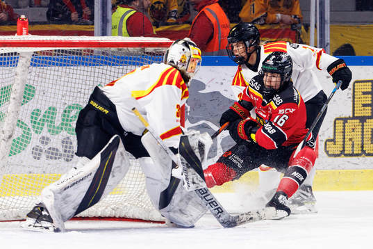 Luleås Petra Nieminen oroar framför Brynäs målvakt