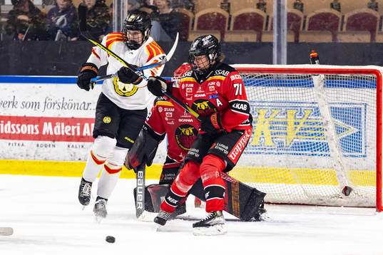 Brynäs Hanna Thuvik skymmer skott framför Luleå / MSSKs