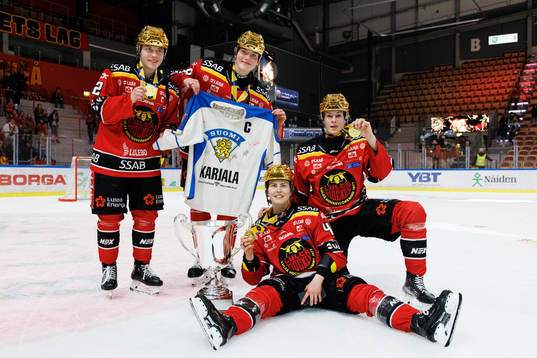 Luleås spelare jublar