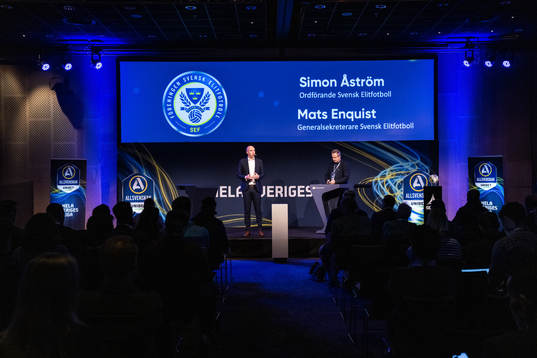 Simon Åström, ordförande SEF, och Mats Enquist,