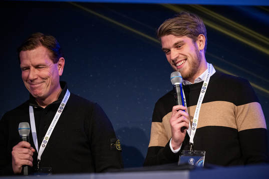 Christer Mattiasson, tränare Sirius, och Marcus Mathisen,