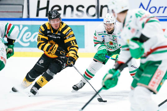 Skellefteås Max Lindholm och Rögles Brady Ferguson