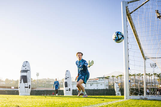 Goalkeeper Ørjan Håskjold Nyland of the Norwegian
