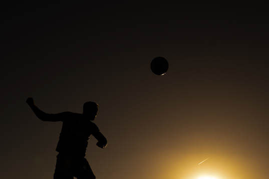 The silhouette of Stian Gregersen of the Norwegian national