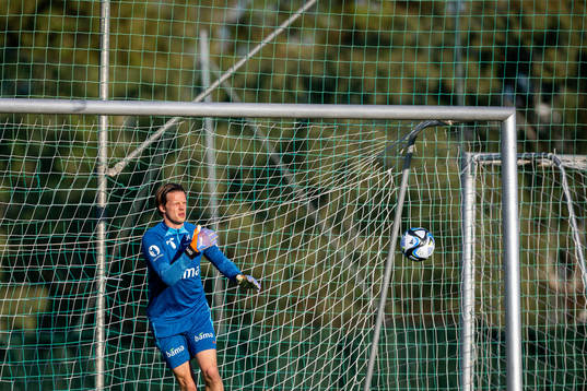 Goalkeeper Ørjan Håskjold Nyland of the Norwegian
