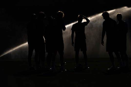 Silhouettes of the players of the Norwegian national