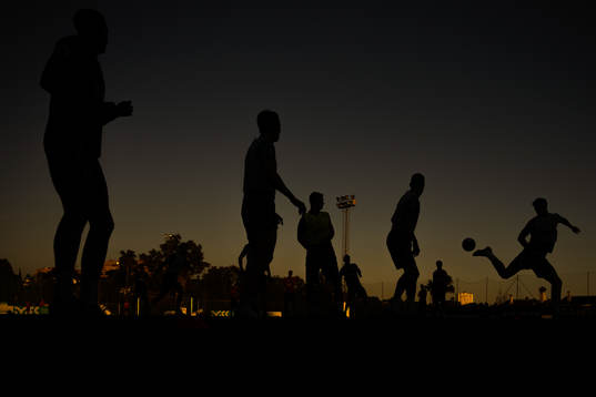 Silhouettes of the players of the Norwegian national