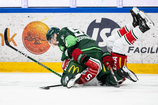Färjestads Linus Johansson och Frölundas Filip Johansson