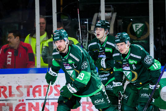 Färjestads Linus Johansson, Lucas Forsell och Joakim