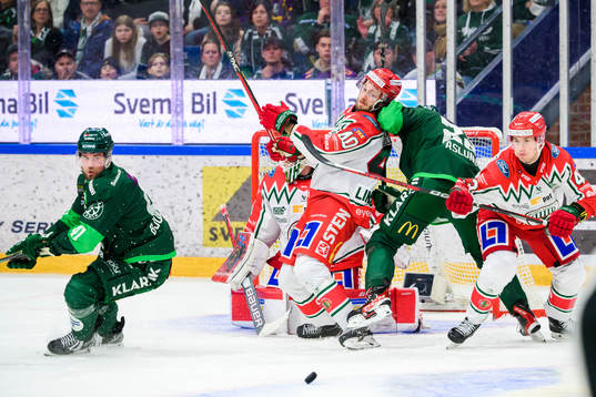 Färjestads Henrik Björklund och Per Åslund