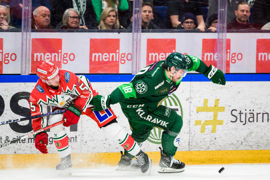 Frölundas Filip Johansson och Färjestads Remi Elie