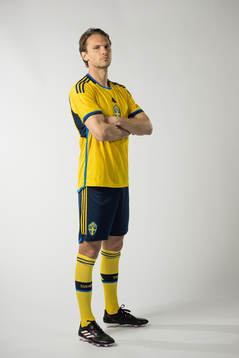 Albin Ekdal of the Swedish national football team poses for