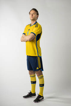 Albin Ekdal of the Swedish national football team poses for