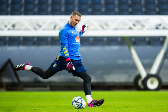 Goalkeeper Robin Olsen of the Swedish national football team
