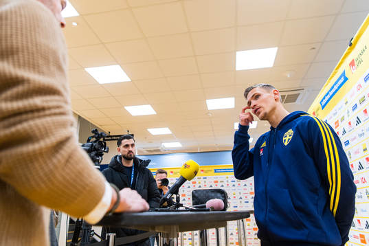 Carl Starfelt of the Swedish national football team