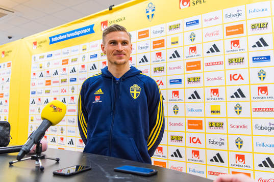 Carl Starfelt of the Swedish national football team