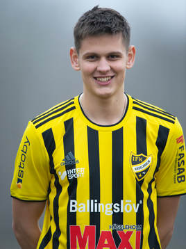 Viktor Ahlgren, IFK Hässleholm, lag och porträttfoto i