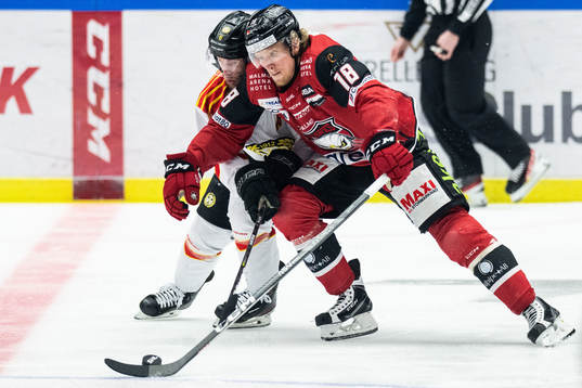 Brynäs Greg Scott och Malmö Redhawks Marcus Sylvegård