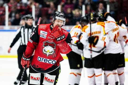 Malmö Redhawks Emil Sylvegård deppar