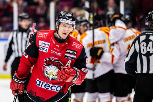 Malmö Redhawks Emil Sylvegård deppar