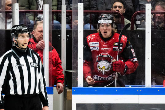 Malmö Redhawks Marcus Sylvegård reagerar