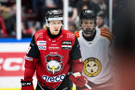 Malmö Redhawks Marcus Sylvegård reagerar