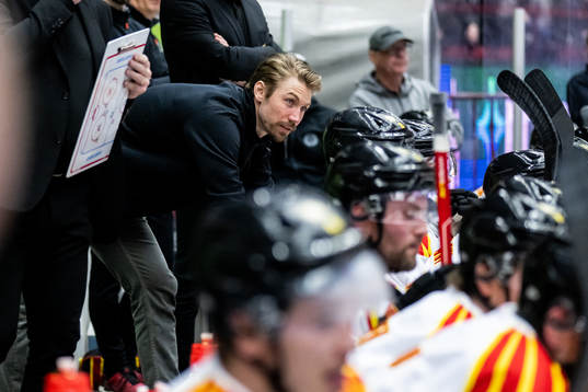 Brynäs skadade spelare Anton Rödin i båset