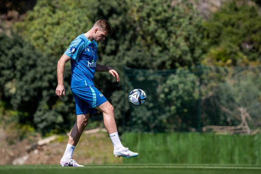 Alexander Sørloth of the Norwegian national football team