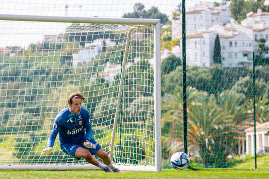 Goalkeeper Ørjan Håskjold Nyland of the Norwegian