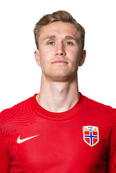 Ola Solbakken of the Norwegian national football team poses