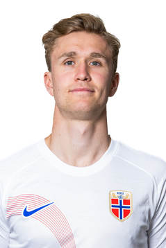 Ola Solbakken of the Norwegian national football team poses