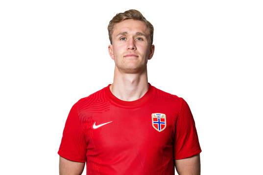 Ola Solbakken of the Norwegian national football team poses