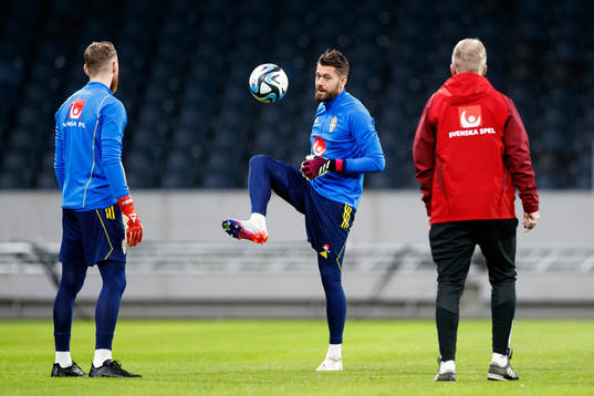 Bläddra bland fler bilder av Football, UEFA Euro Qualifier, Sweden, Training