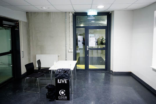 Locked door in the media center