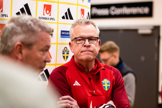 Head coach Janne Andersson afte a training session with the