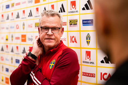 Head coach Janne Andersson afte a training session with the
