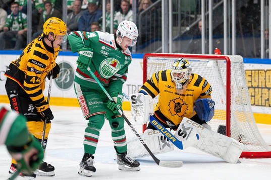 Rögles Marco Kasper oroar framför Skellefteås Elias