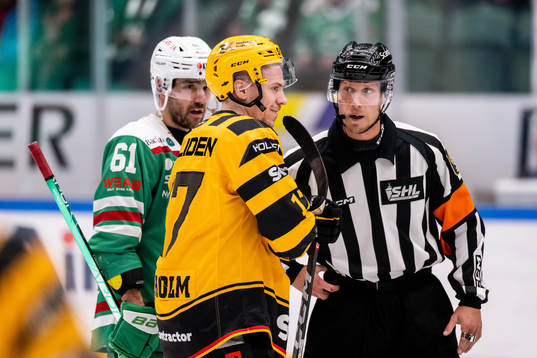 Rögles Ludvig Larsson och Skellefteås Pär Lindholm i