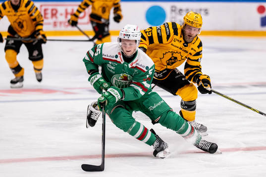 Rögles Adam Engström och Skellefteås Oscar Möller