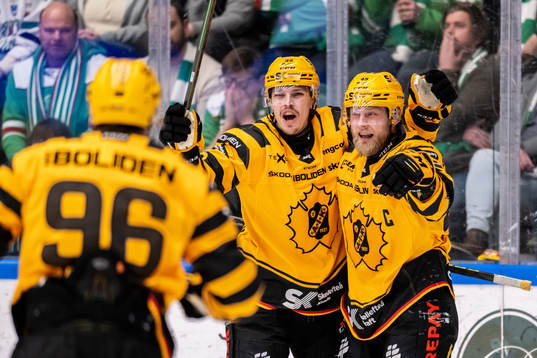 Skellefteås Oscar Möller jublar med Jonathan Johnsson