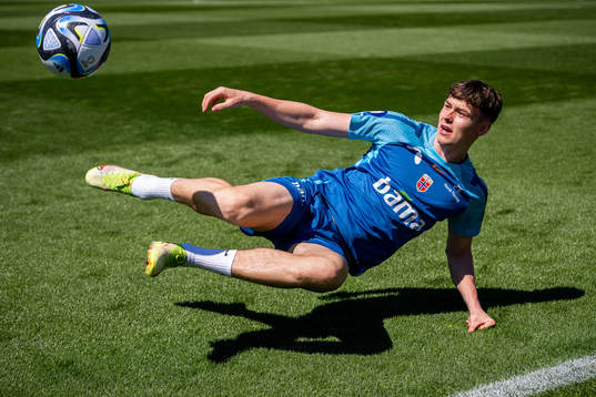 Jørgen Strand Larsen of the Norwegian national football