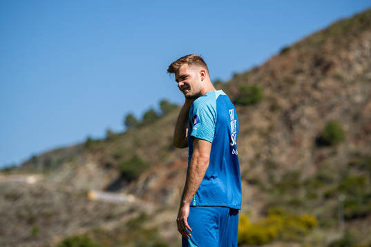 Alexander Sørloth of the Norwegian national football team