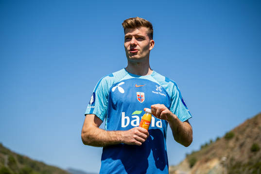 Alexander Sørloth of the Norwegian national football team