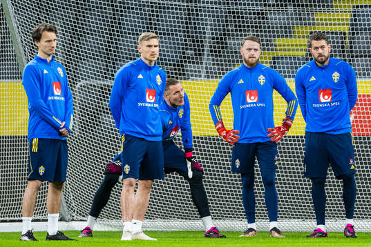 Hjalmar Ekdal, Carl Starfelt, goalkeeper Robin Olsen,