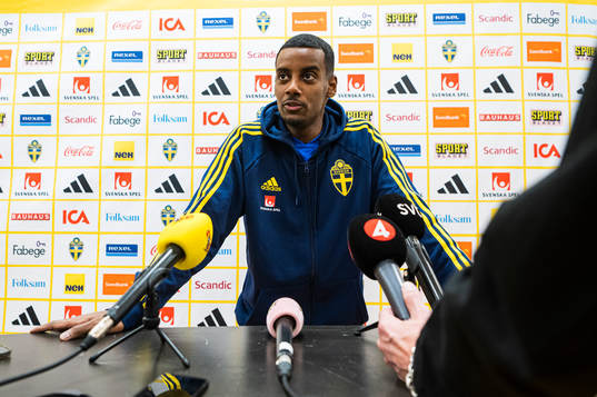 Alexander Isak of the Swedish national football team