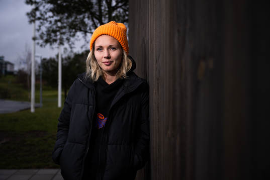 Häckens målvakt Jennifer Falk